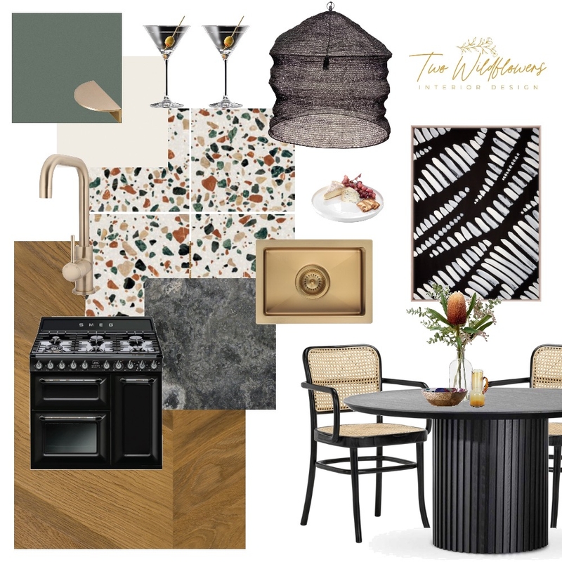 Mid Cent Kitchen Mood Board by Two Wildflowers on Style Sourcebook