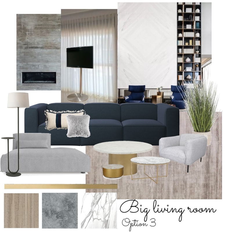 משפחת סגס: סלון גדול: אופציה 3 Mood Board by Marin-a on Style Sourcebook