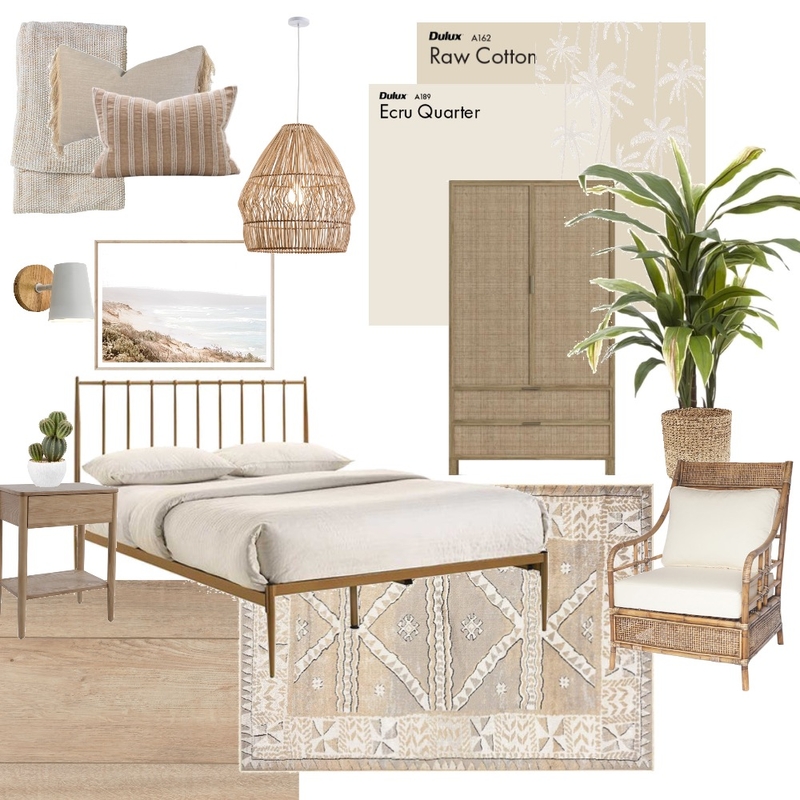 Neutral Coastal Bedroom Mood Board by LJ Studios on Style Sourcebook