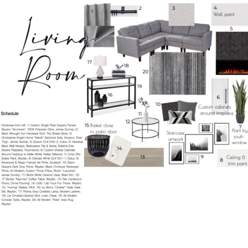 Portfolio-Living Rm Mood Board by KJ on Style Sourcebook