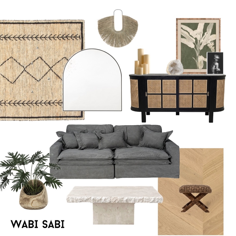 Wabi Sabi Mood Board by Black Koi Design Studio on Style Sourcebook