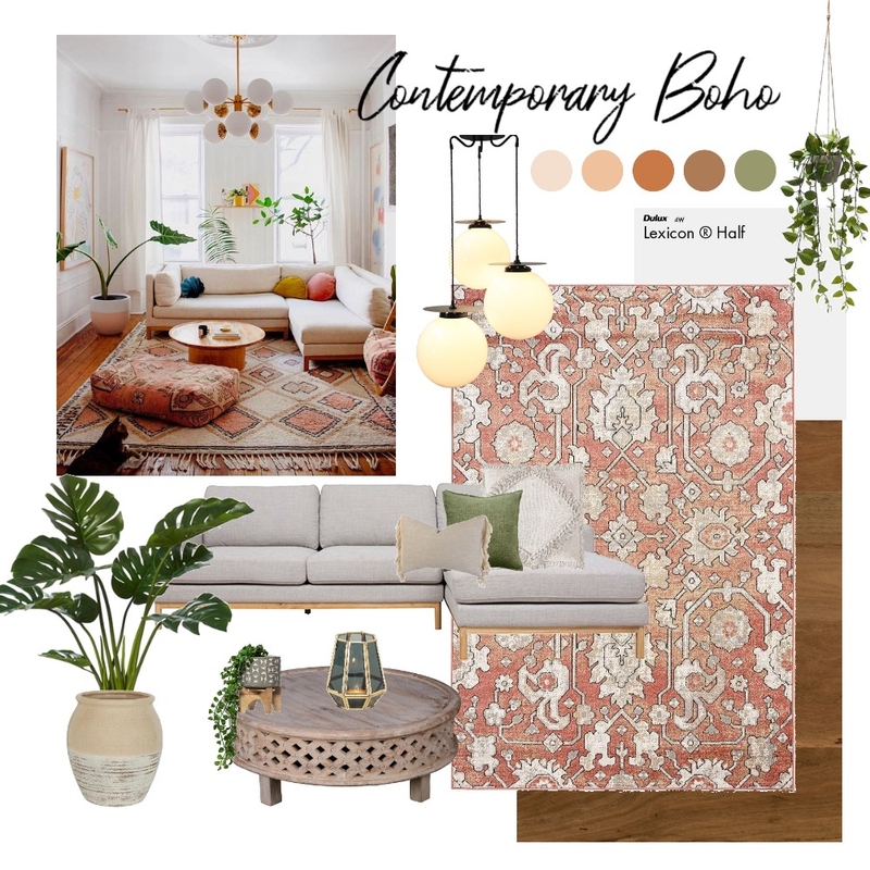 Boho Living Mood Board by Alexandra Antoniou on Style Sourcebook