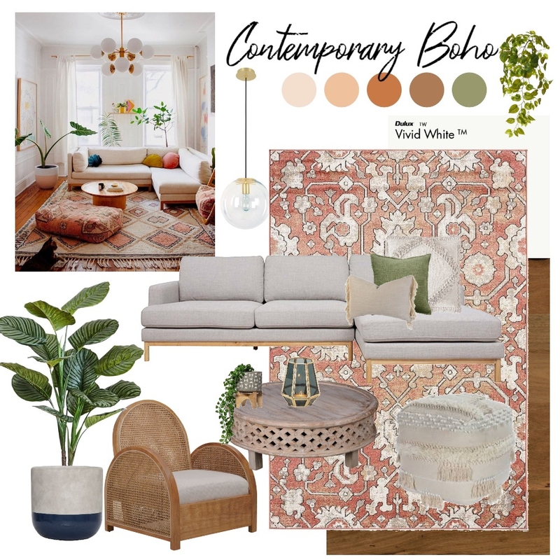 Contemporary Boho Mood Board by Alexandra Antoniou on Style Sourcebook