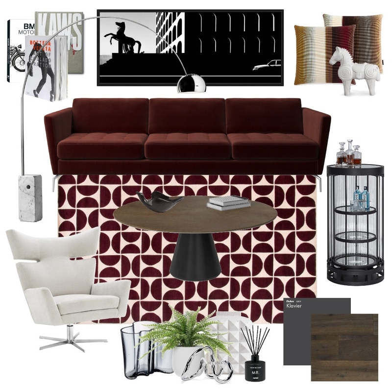 Garnet Living Mood Board by Rebecca Jane Interiors on Style Sourcebook