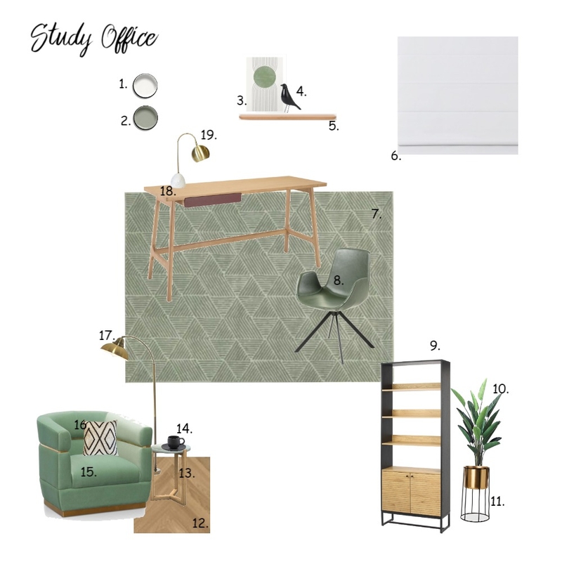 Study Office -Edited Mood Board by Mgj_interiors on Style Sourcebook