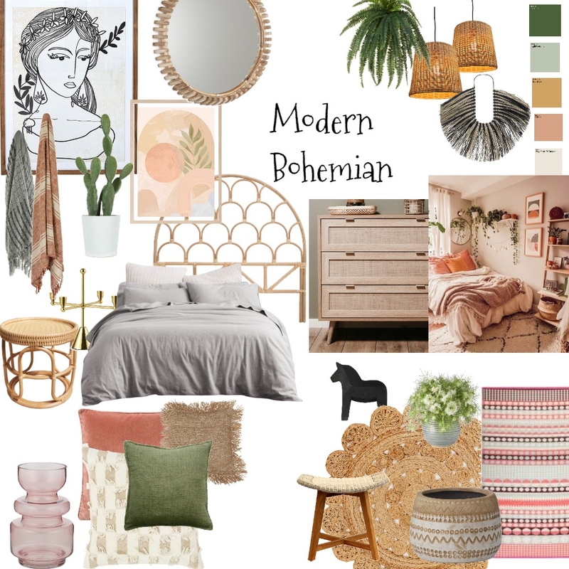 modern bohemian Mood Board by teresa arena on Style Sourcebook