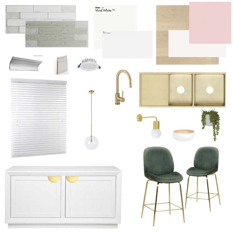 Module 9 - Kitchen Sample Board Mood Board by KrystalP on Style Sourcebook