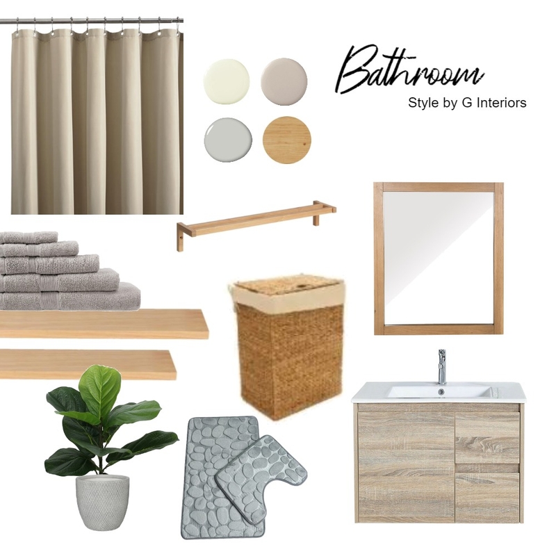 Neutral Bathroom Mood Board by Gia123 on Style Sourcebook