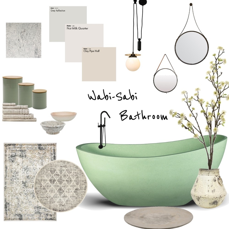 Wasabi Wabi Sabi Bathroom Mood Board by Noemi on Style Sourcebook