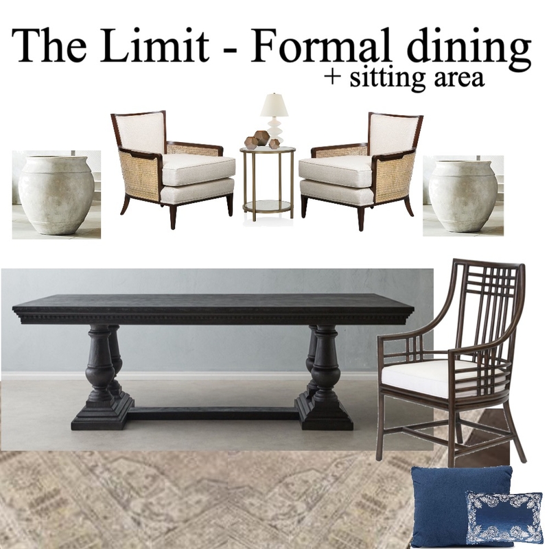 The Limit - Formal Dining and Sitting area Mood Board by Sarah Wood Designs on Style Sourcebook