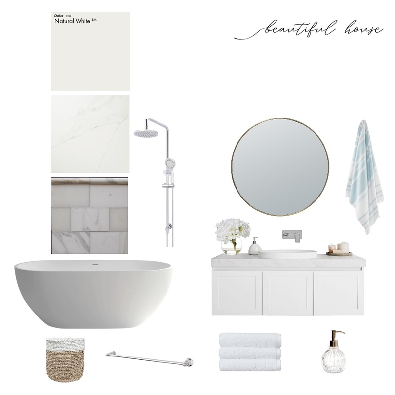 Grey & White Bathroom Mood Board by Beautiful House on Style Sourcebook