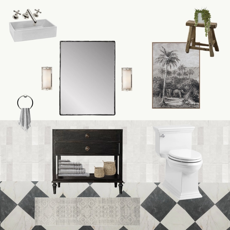 Classic Powder Room Mood Board by Tiara Lee Designs on Style Sourcebook