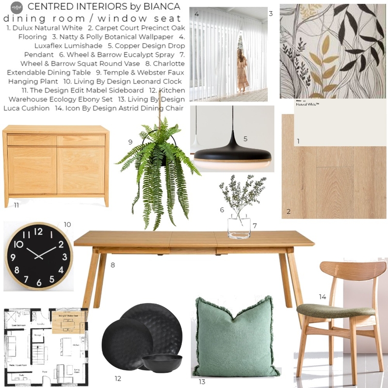 Ridgewood Drive Project - DINING Mood Board by Centred Interiors on Style Sourcebook