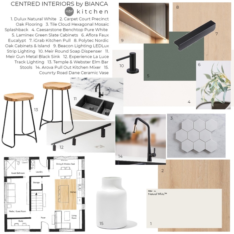 Ridgewood Drive Project - KITCHEN Mood Board by Centred Interiors on Style Sourcebook