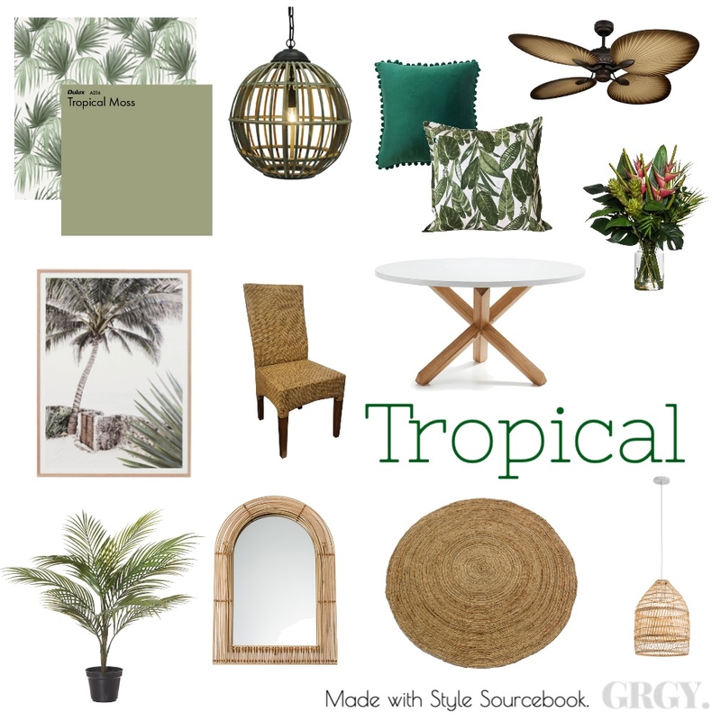 Tropical Mood Board by Studio Gregory on Style Sourcebook