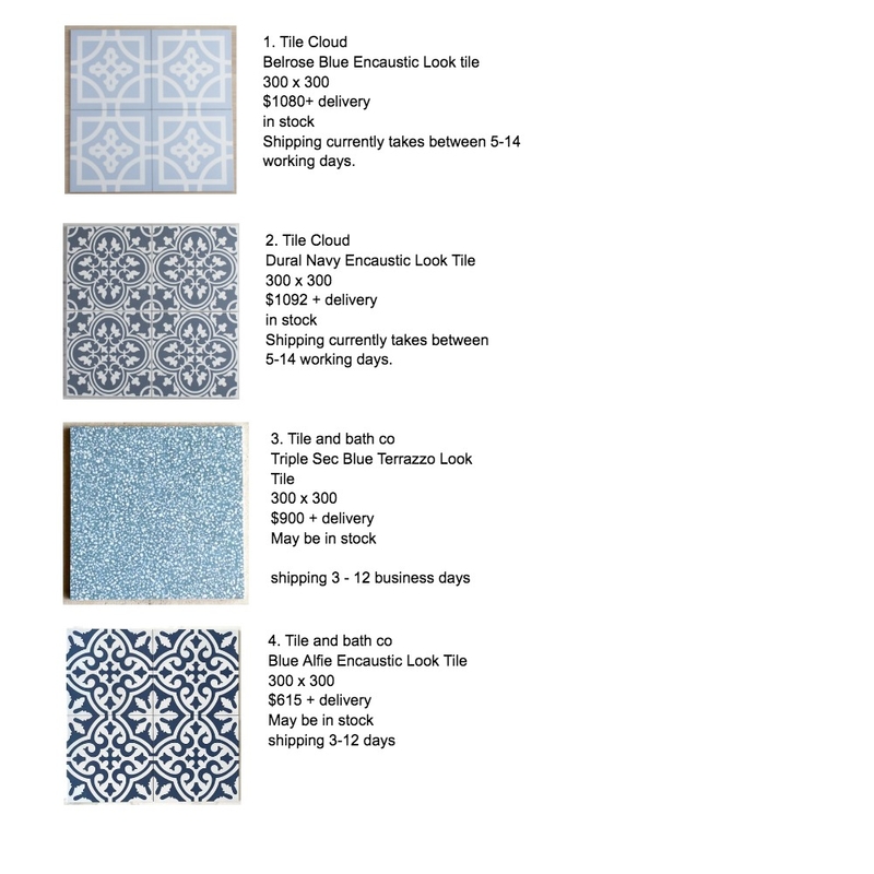 tile options Mood Board by The Renovate Avenue on Style Sourcebook