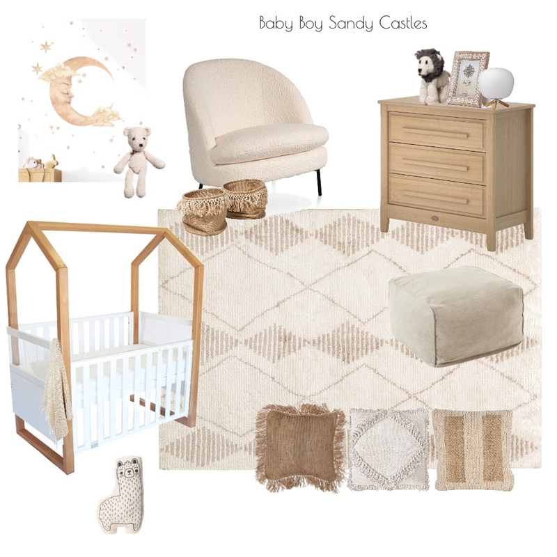 Baby Boy Sandy Castles Mood Board by stylefusion on Style Sourcebook