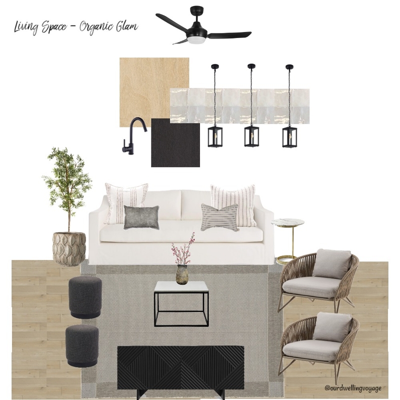 Living Space - Organic Glam Mood Board by Casa Macadamia on Style Sourcebook