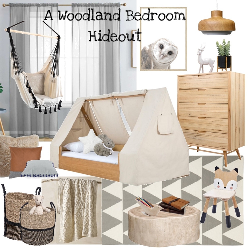 A Woodland Bedroom Hideout Mood Board by DesignbyFussy on Style Sourcebook