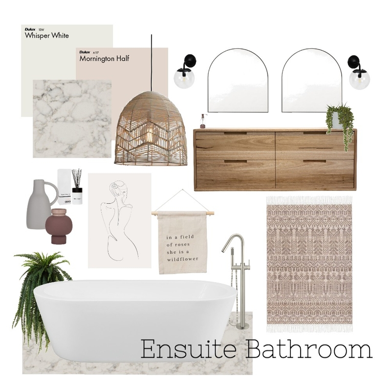 Organic Beauty Ensuite Bathroom Mood Board by InnerLifeDesign on Style Sourcebook