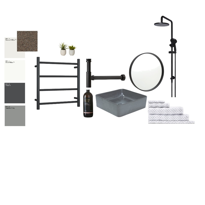 Monochrome Bathroom Mood Board by achinids on Style Sourcebook