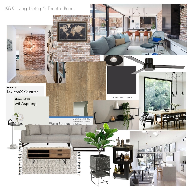 K&K Living, dining & Theatre Mood Board by klaudiamj on Style Sourcebook