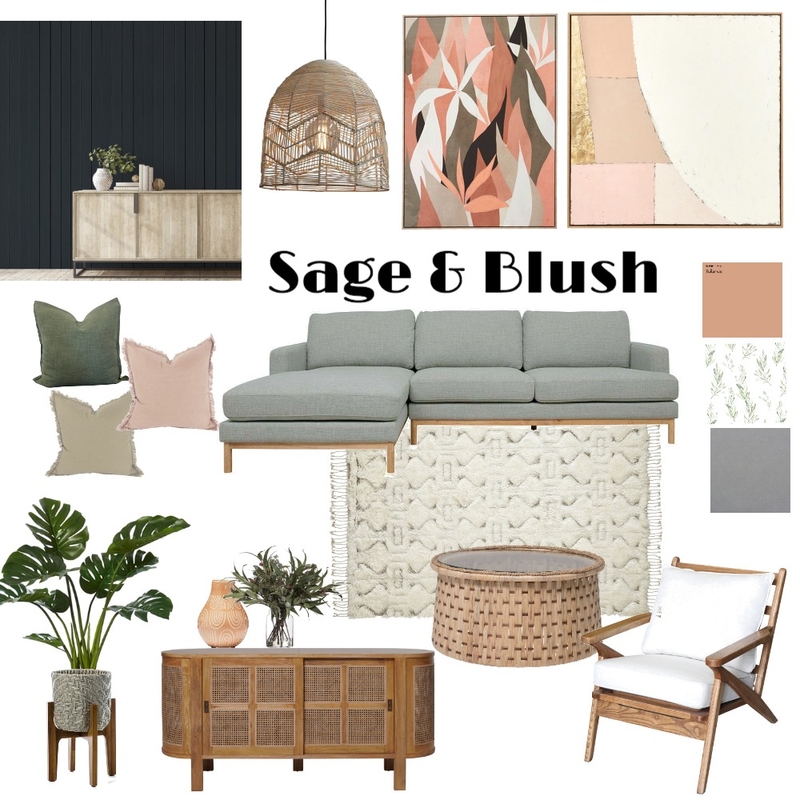 Sage and Blush Mood Board by Di Taylor Interiors on Style Sourcebook