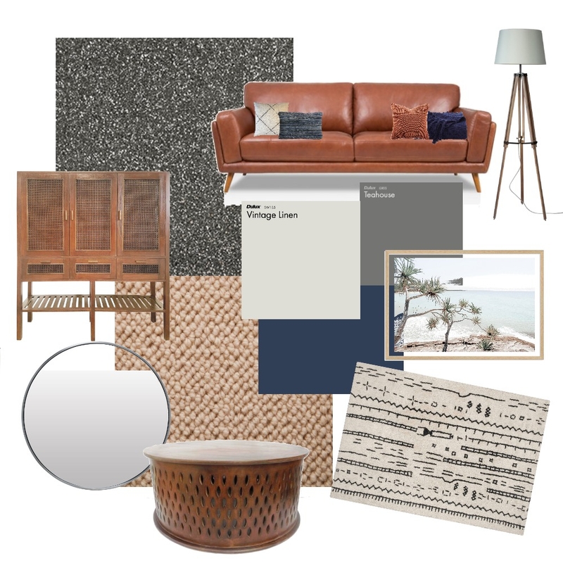 tans and blues, darker wood Mood Board by jojoando on Style Sourcebook