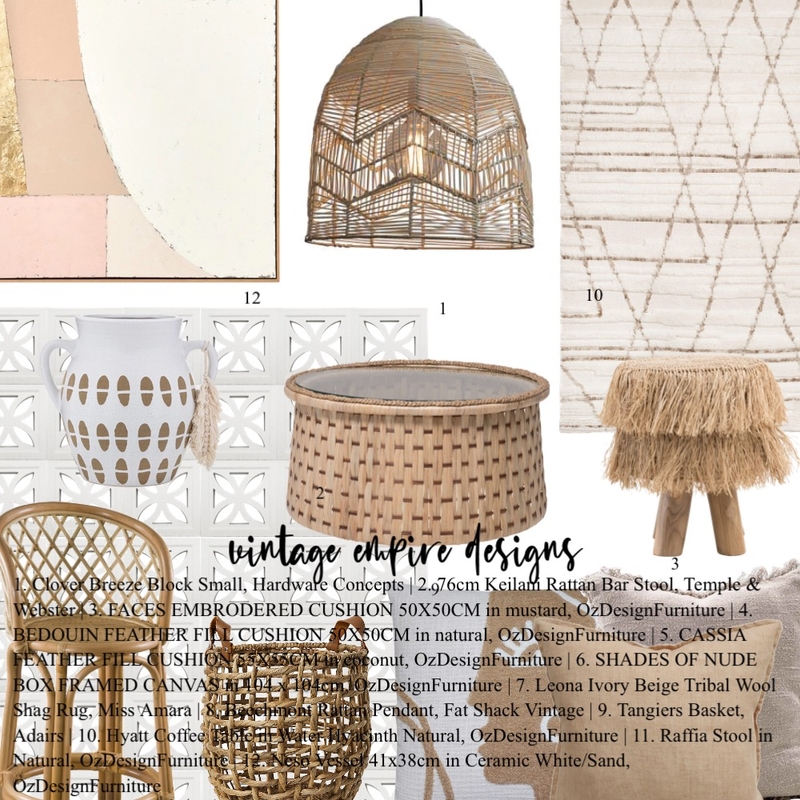 Rustic Mood Board by Vintage Empire Designs on Style Sourcebook