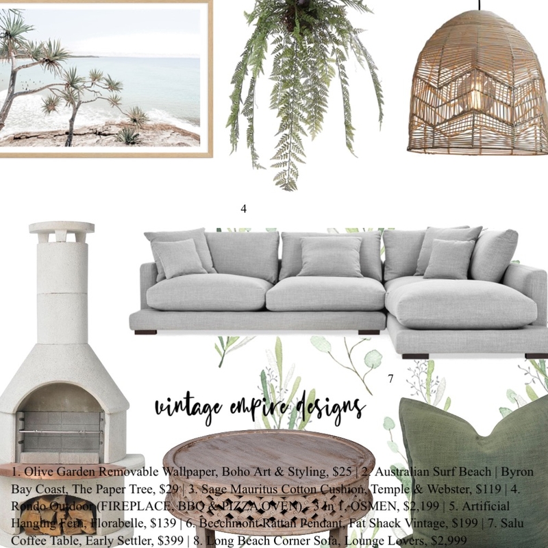 Lounge Mood Board by Vintage Empire Designs on Style Sourcebook