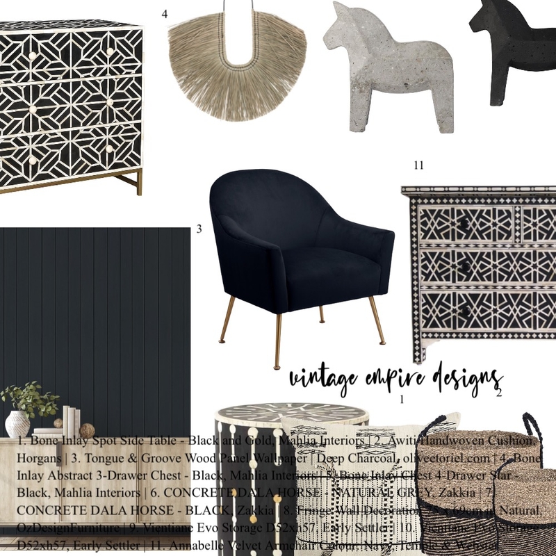 Tribal Mood Board by Vintage Empire Designs on Style Sourcebook