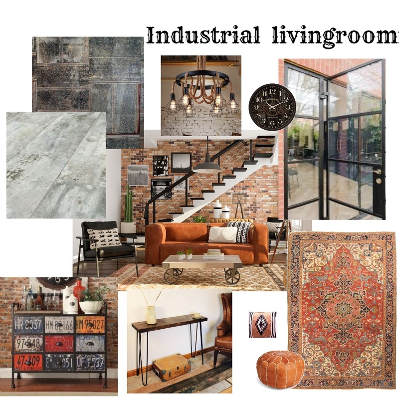 Indusrtial livingroom Mood Board by lisabet on Style Sourcebook