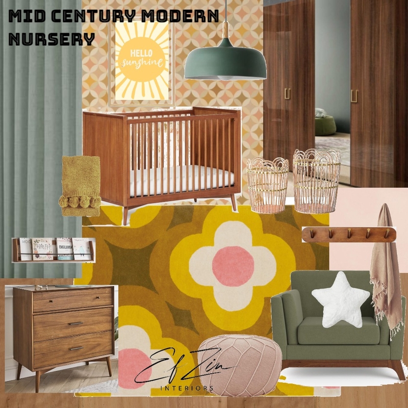 Mid century modern nursery Mood Board by EF ZIN Interiors on Style Sourcebook