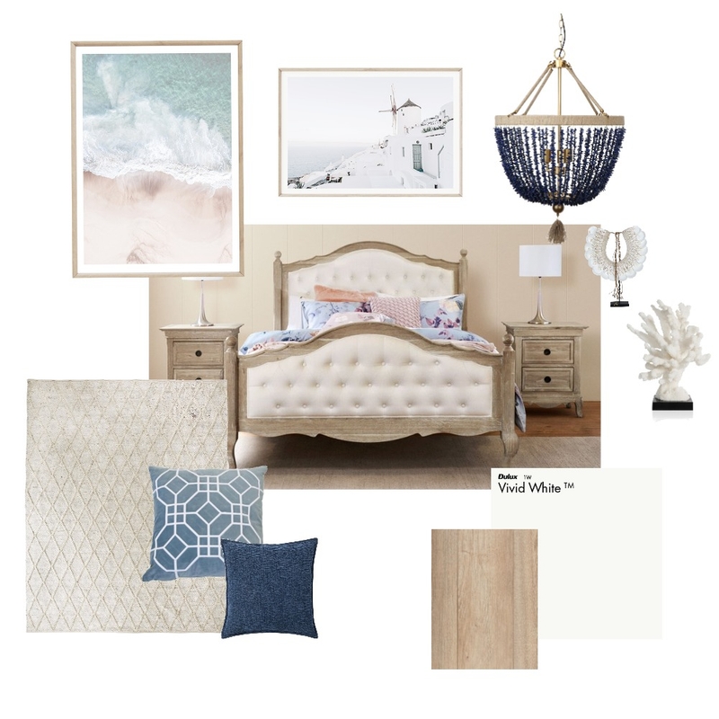 Hamptons coastal bedroom Mood Board by coastalblue on Style Sourcebook