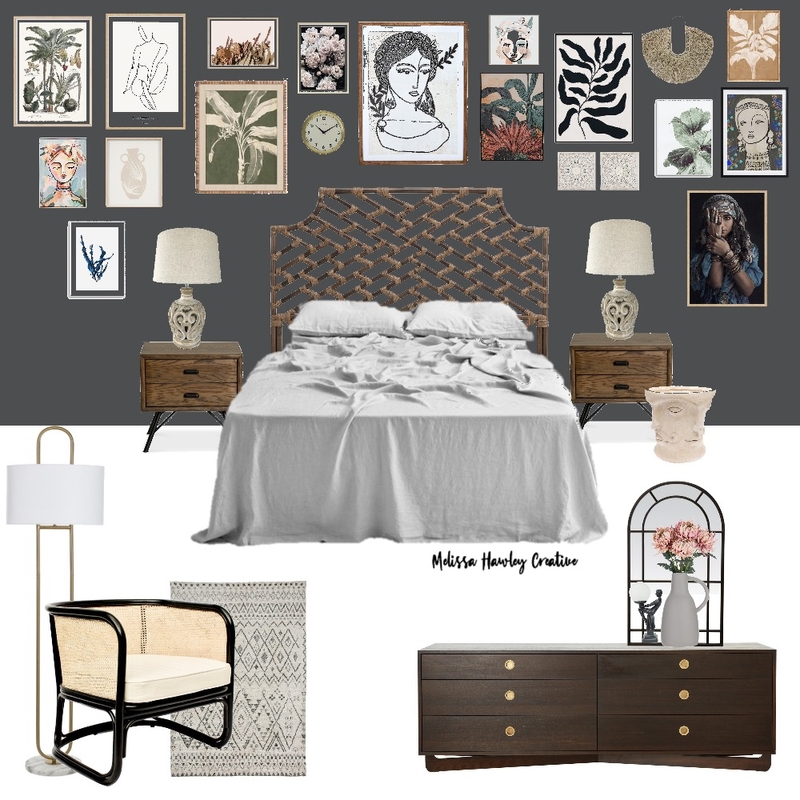 Eclectic Bedroom Mood Board by Haus & Hub Interiors on Style Sourcebook