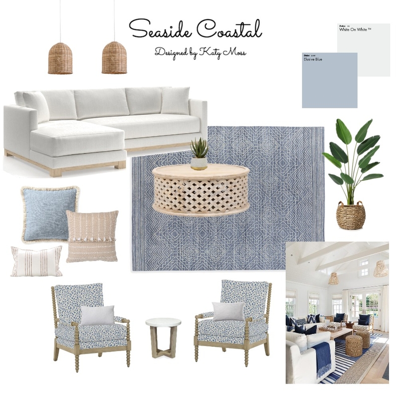Seaside Coastal Mood Board by Katy Moss Interiors on Style Sourcebook