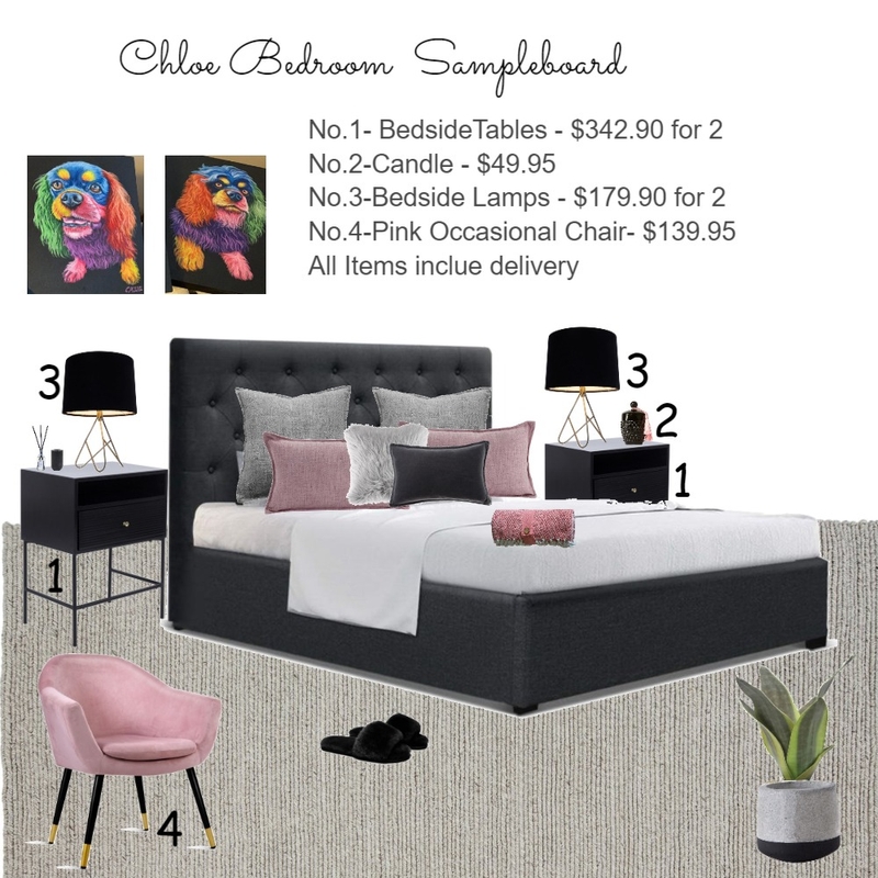 Chloe main bedroom Sample Board Mood Board by Ledonna on Style Sourcebook