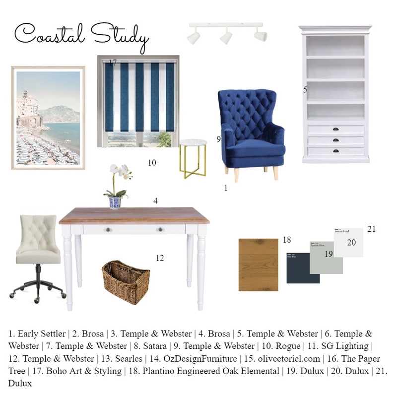 Coastal Study Mood Board by Mvdkroft on Style Sourcebook