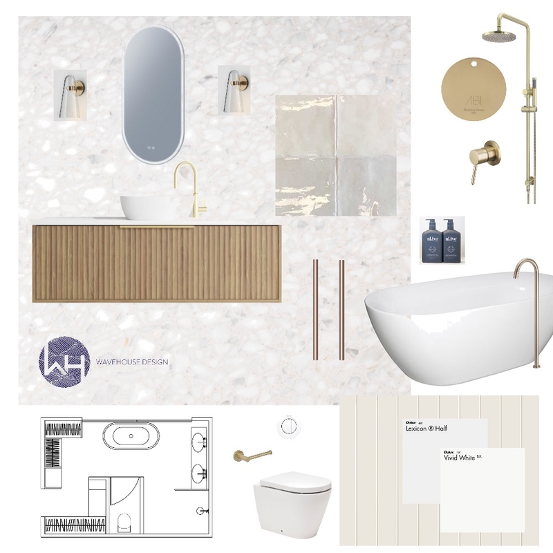 Lansdowne Ensuite Mood Board by Vanessa Ondaatje on Style Sourcebook