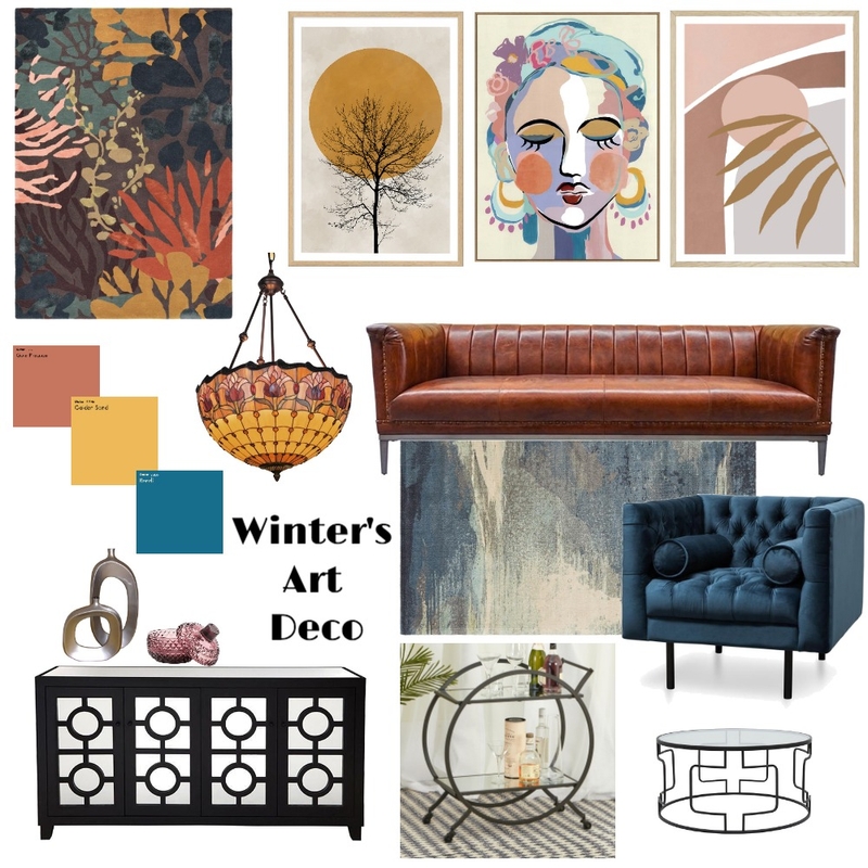 Winter's Art deco Mood Board by Di Taylor Interiors on Style Sourcebook