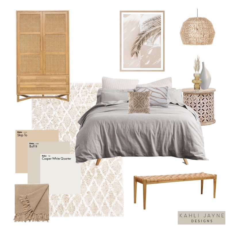 Coastal Boho Bedroom Mood Board by Kahli Jayne Designs on Style Sourcebook