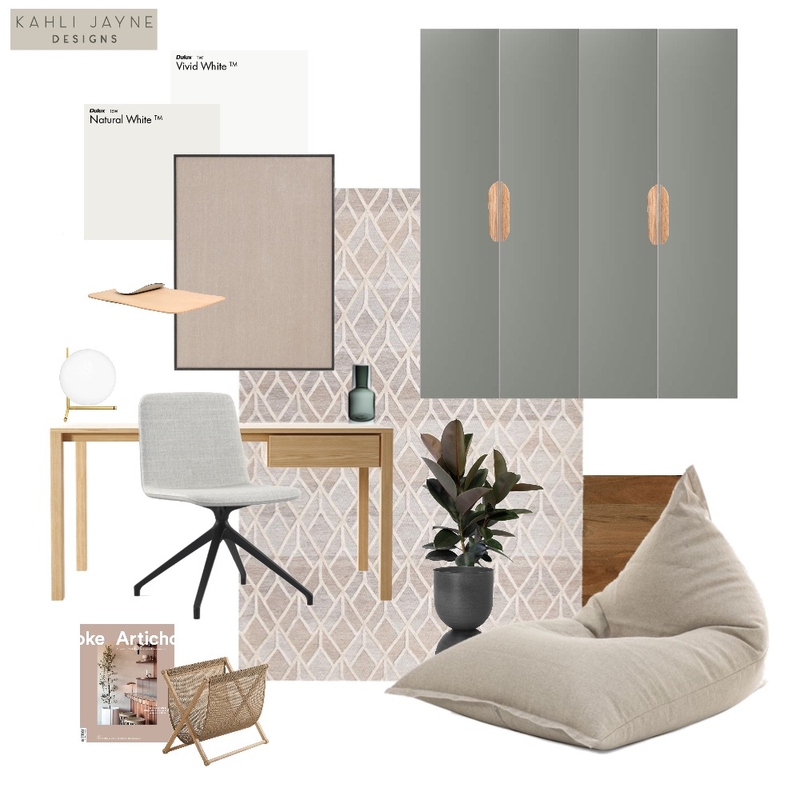 Japandi study Mood Board by Kahli Jayne Designs on Style Sourcebook