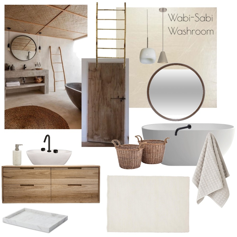 Wabi Sabi Washroom Mood Board by kajalsanghera on Style Sourcebook