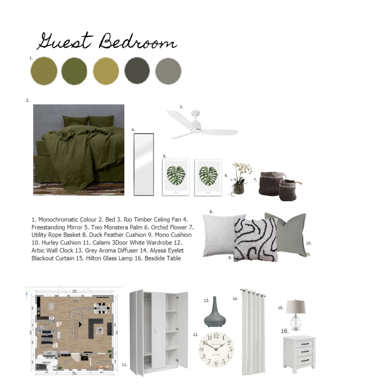 Guest Bedroom Mood Board by Heidi Western on Style Sourcebook