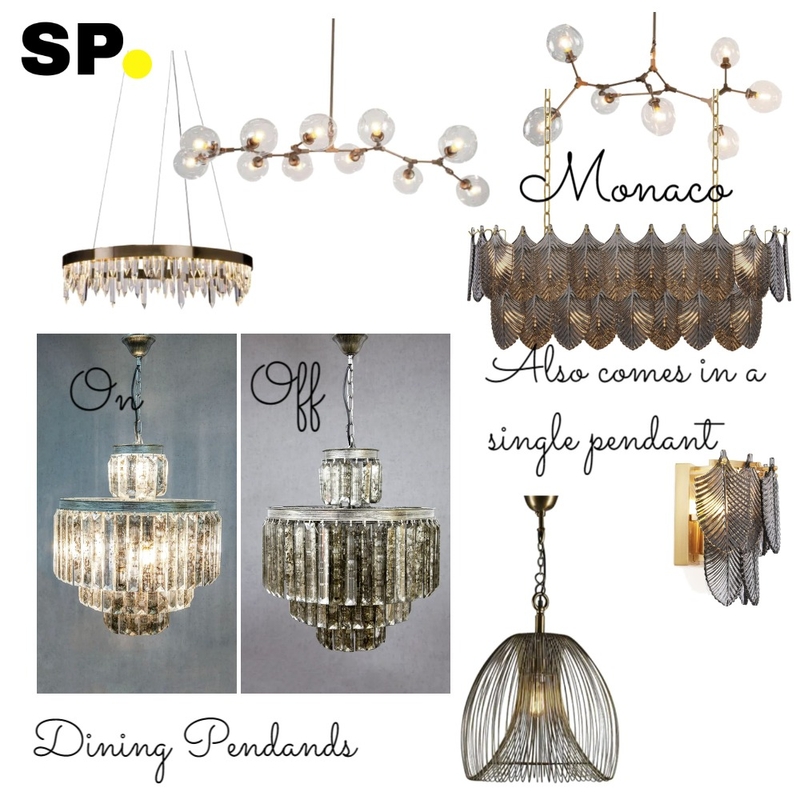 Monaco Lighting Mood Board by Six Pieces Interior Design  Qualified Interior Designers, 3D and 2D Elevations on Style Sourcebook