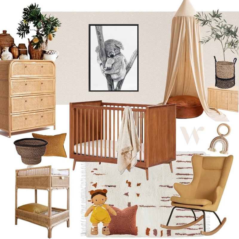 Mid Century & Bohemian Nursery Mood Board by The Whole Room on Style Sourcebook