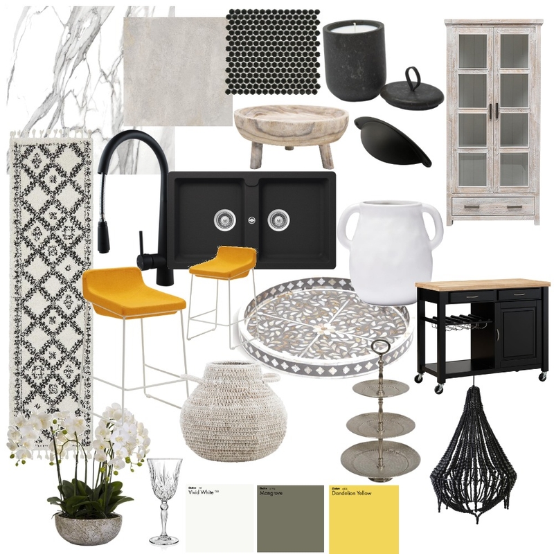 KITCHEN YELLOW/BLACK Mood Board by Chanebothma on Style Sourcebook