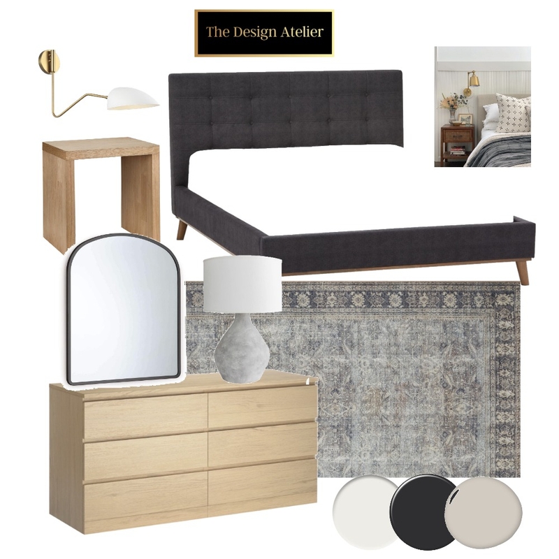 modern country guest room Mood Board by The Design Atelier on Style Sourcebook