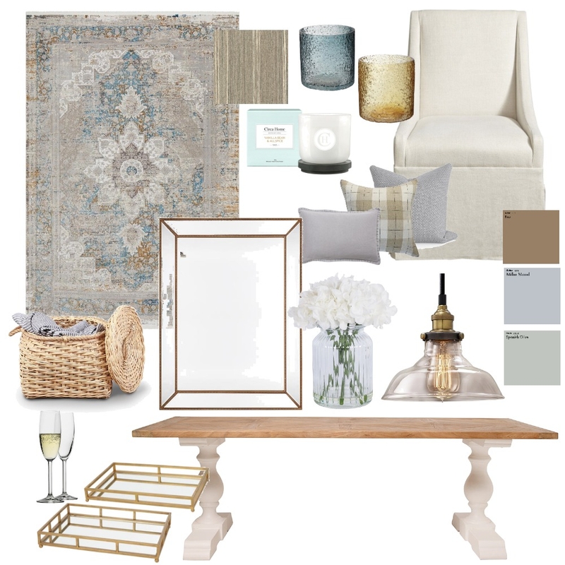 Pigeon blue dining room Mood Board by Chanebothma on Style Sourcebook