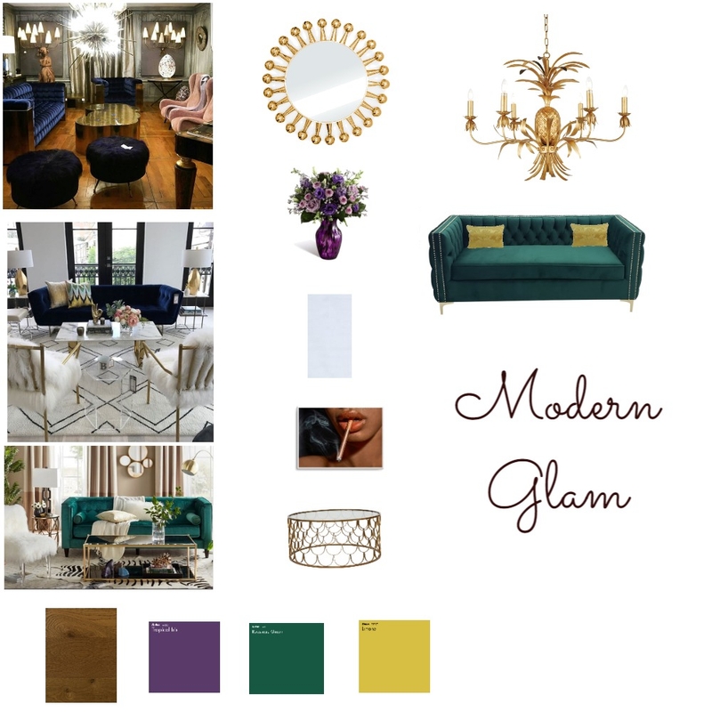 Modern Glam Mood Board by Twambilile Mwafulilwa on Style Sourcebook